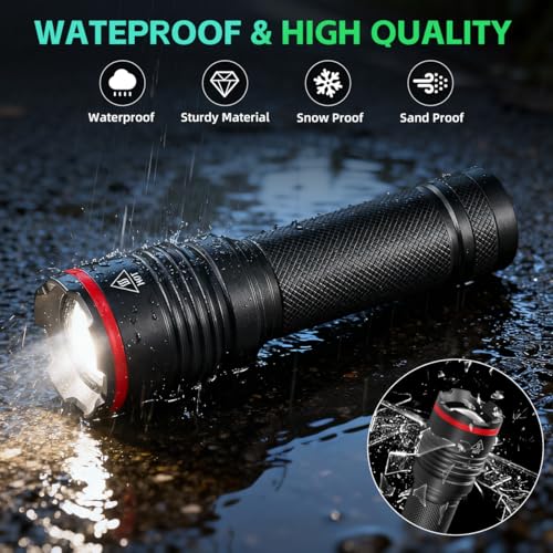 6-Pack Rechargeable LED Flashlights High Lumens Portable Home & Outdoor Use
