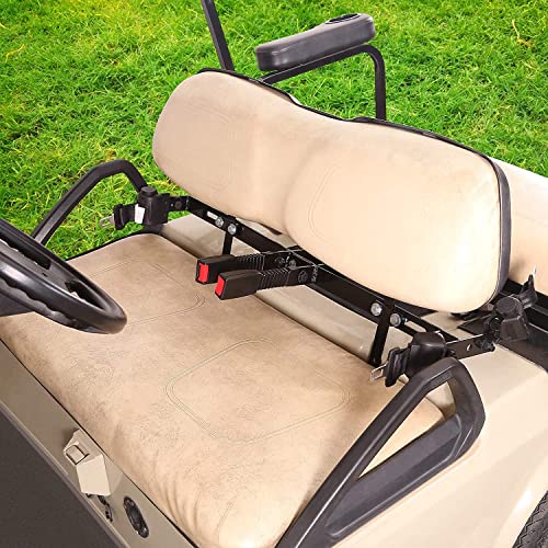 2-Point Golf Cart Seat Belts Kit for 4 Passenger EZGO, Club Car, Yamaha - Street-Legal 42" Retractable Safety Harness