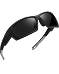 Joopin Black Sports Sunglasses Polarized UV Protection Wrap Around Sun Glasses Shades for Women Men Running Driving