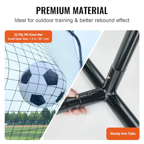 12x6FT Soccer Rebound Trainer Net - Double-Sided Rebounder for Solo Practice