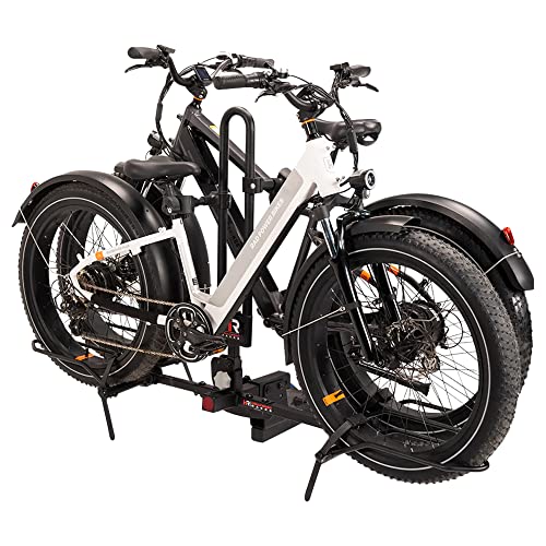 Electric Bike Hitch Rack for RV, 2 E-Bikes Up to 80 lbs Each - Heavy Duty Tow Hitch Carrier