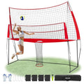 Adjustable Height Badminton and Volleyball Net Set for Outdoors, Portable with Carrying Bag