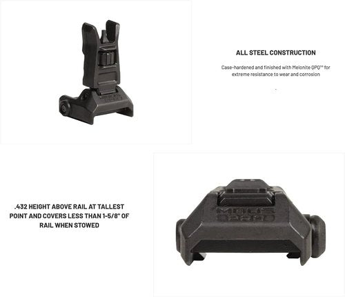 Magpul MBUS PRO Steel Backup Sights - Durable, Precision-Engineered Sights for Enhanced Accuracy
