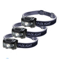 Waterproof LED Headlamp 3-Pack with Red and White Lights for Camping Hiking Running