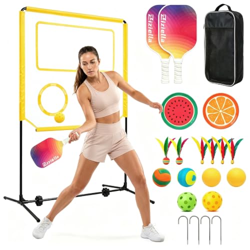 Portable Indoor & Outdoor Multi-Game Paddle Set with Net for Family Fun