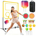 Portable Indoor & Outdoor Multi-Game Paddle Set with Net for Family Fun