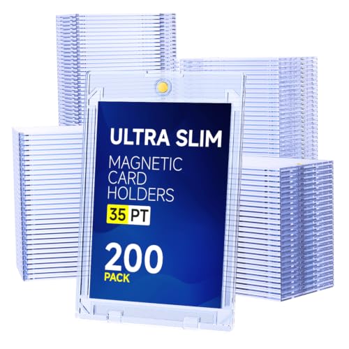 Basthalan 200 Count Slim Magnetic Card Holder - 35pt One Touch Ultra-Thin
