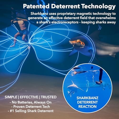 SHARKBANZ Magnetic Shark Deterrent Band for Swimming & Surfing - Slate/Black