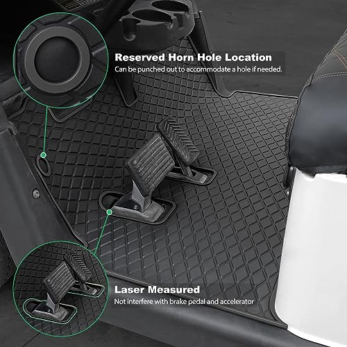 LEAPGOMAX Black Golf Cart Floor Mat for EZGO RXV & 2Five 2008-2022 Full Coverage