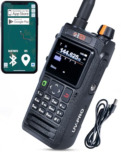 BTECH UV-PRO IP67 Dual Band VHF/UHF Handheld Two-Way Radio - Black, GPS, Bluetooth, APRS, NOAA Weather