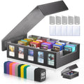 Trading Card Storage Box 5 Rows 3900+ Capacity with Magnetic Lid - Black