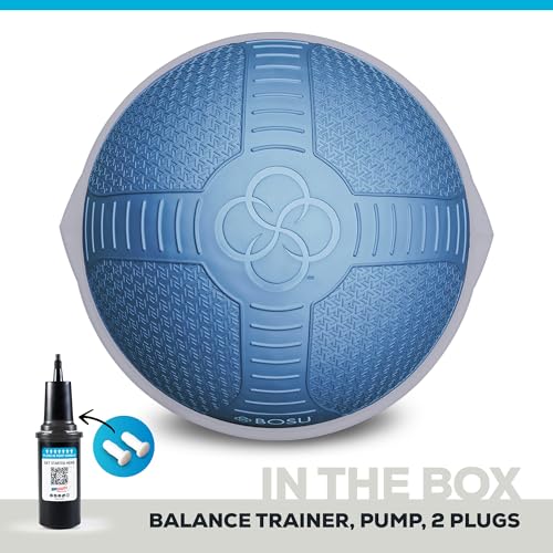 Blue 25-Inch Balance Trainer Exercise Ball with Pump - Multipurpose Fitness Equipment