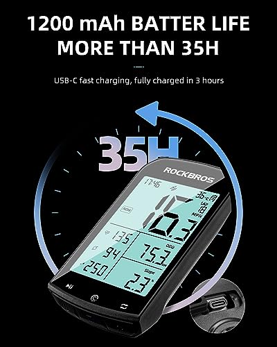 Wireless Bike Computer with Speed Cadence Sensor 2.9" LCD Display - M1+C3+Mount 2024