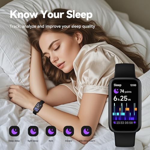 Enfit Fitness Tracker Smart Watch Black 1.47" Color Screen 100+ Sports Modes