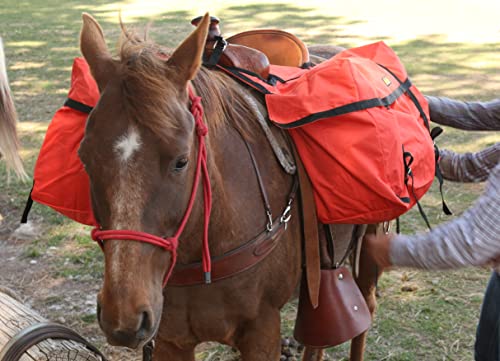 TrailMax Heavy-Duty Horse Saddle Panniers 24x17x12 Brown – Over-the-Saddle Pack Bags