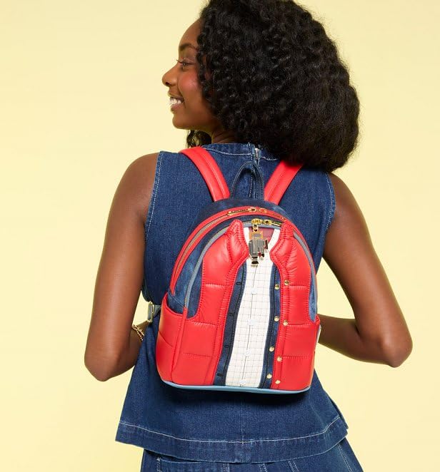 Back to the Future Marty McFly Cosplay Mini Backpack with Zipper Charm - Universal Collectible Bag
