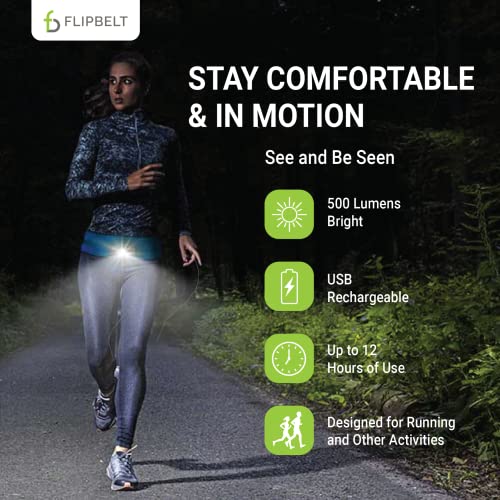 Rechargeable LED Running Waist Light - Waterproof 500 Lumens for Night Jogging