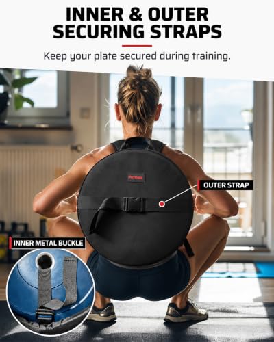 Weighted Backpack for Push-Ups, Pull-Ups & Squats - Fits 17.5" Gym Plate