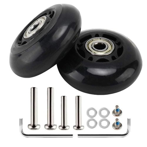 ORO 1 Pair Luggage Wheels Replacement 68x24mm(2.68"x0.94") with 8mm(0.31") Bearings 35mm(1.38")/40mm(1.57") Wheels for Suitcase and Inline Outdoor Skate