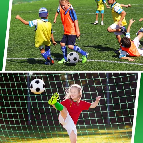 Leyndo Deflated Soccer Balls Size 5 Bulk with Pumps - White Black / 24