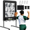 Black 9 Hole Baseball Softball Pitching Net with Strike Zone for Accuracy Training