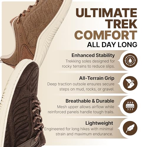 Barefoot Trail Hiking Shoes for Men Women Wide - Ridge Plus, Zero Drop, Low-Cut - Desert Taupe