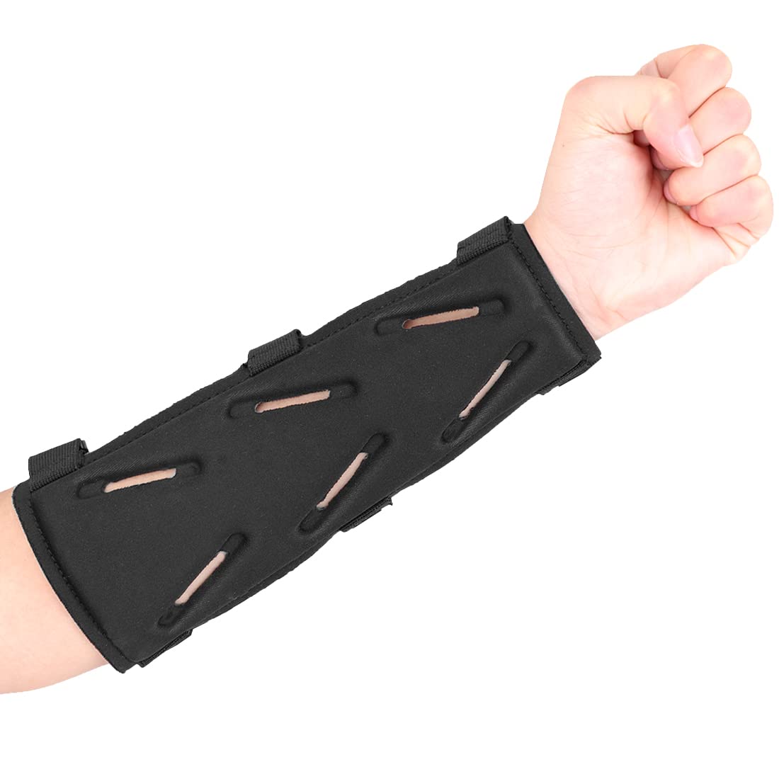 KRATARC Archery Lightweight Finger Tab Gloves & Arm Guard Adjustable Arm Protector for Hunting Target Shooting Accessory Recurve Bow Compound Bow (L)