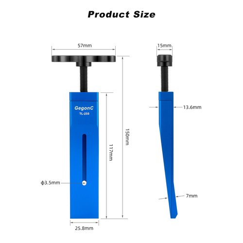 GegonC Hydraulic Disc Brake Caliper Piston Press Tool, CNC Aluminum Alloy Reset Tool for Shimano, SRAM, Magura, Hope Dual/Quad Piston Brakes, Flat-Push Design for Ceramic Pistons