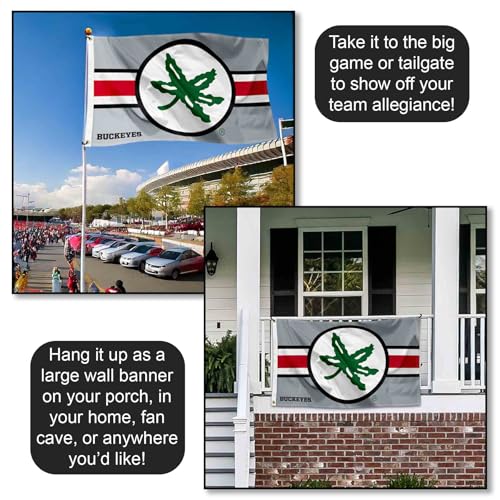 Ohio State Buckeyes College Banner Flag 3x5 - Sports Fan Decor