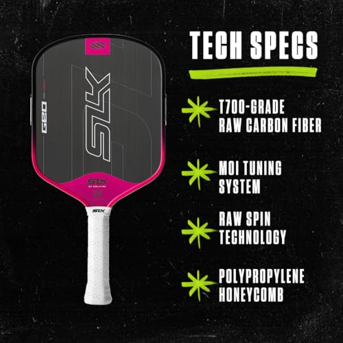 Selkirk Sport SLK Geo Pickleball Paddle Pink Widebody T700 Carbon Fiber Core
