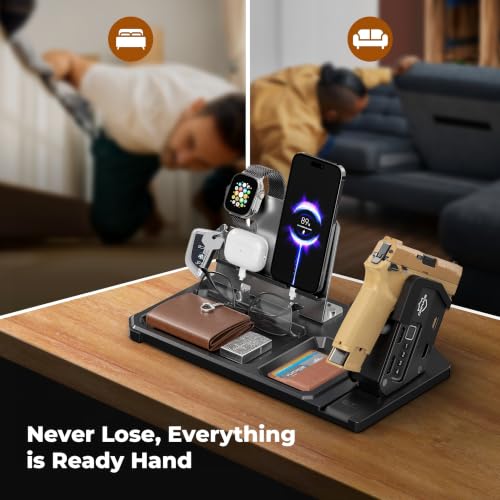 EDC Organizer with Detachable Gun Safe & Quick-Access Trigger Lock