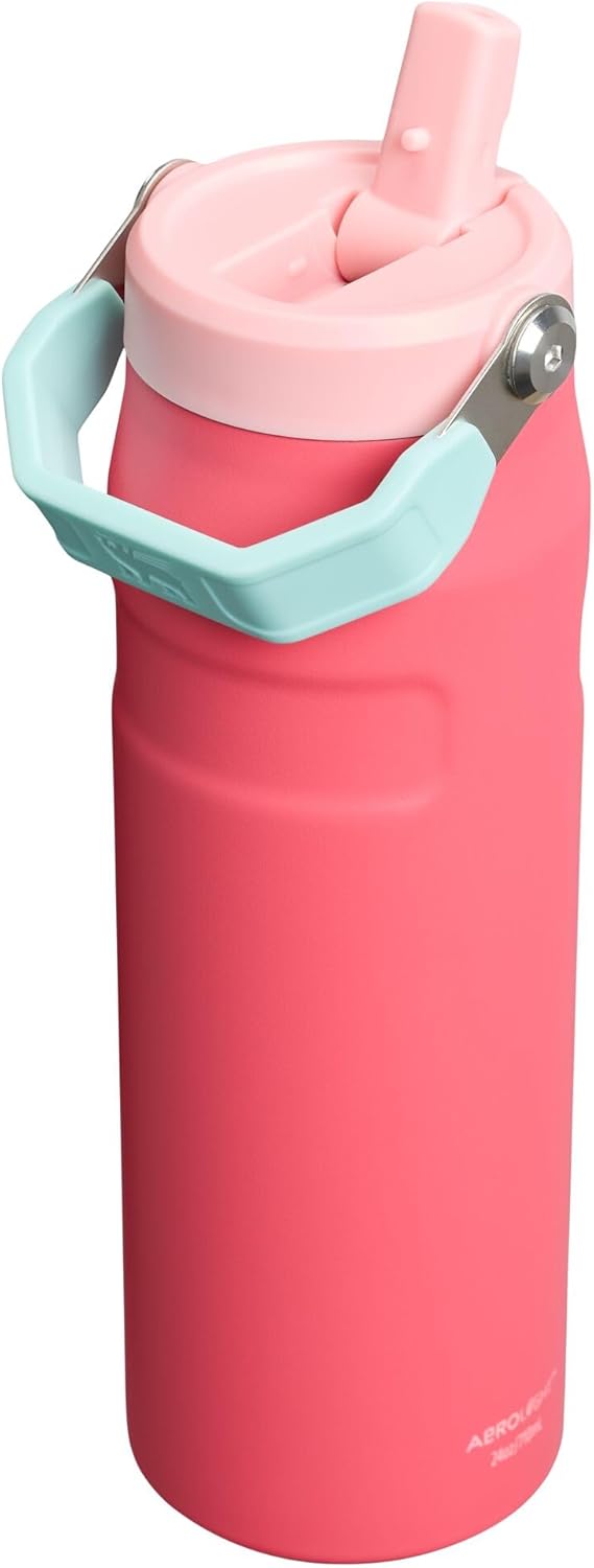 Stanley IceFlow 2.0 Water Bottle - 24 oz Insulated Stainless Steel | Lightweight, Leak Resistant, BPA-Free | Watermelon