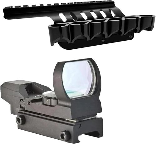 GOTICAL | Combo of Shell Holder & Sight - Remington 870 and 870 Series/TAC-14/1100 Series Shotguns12 Ga 6 Capacity Shotgun Shell Holder