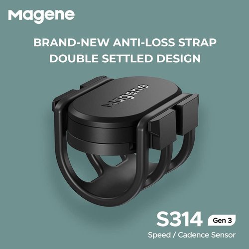 Magene S314 Cadence/Speed Sensor - Wireless ANT+/Bluetooth for Cycling | Compatible with Garmin & More
