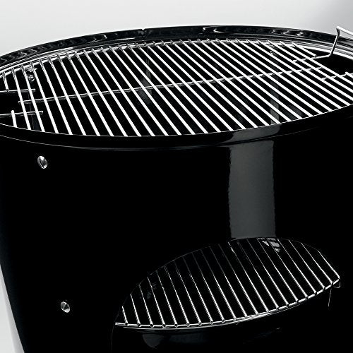 18-Inch Charcoal Smoker for BBQ - Weber Smokey Mountain Cooker with 2 Grates