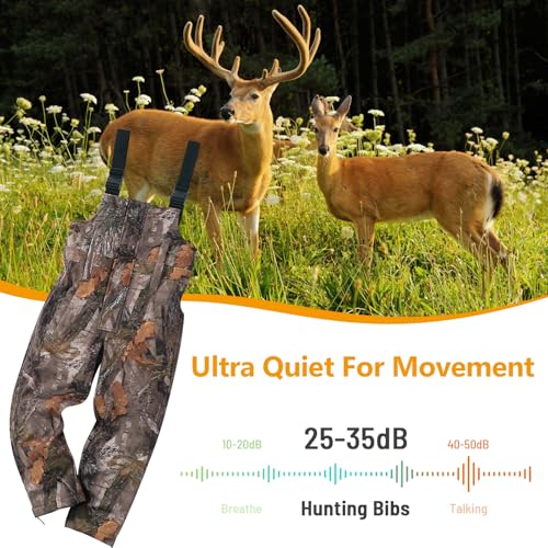 NEW VIEW Youth Camo Insulated Hunting Bibs - Small / Camo Leaf, Kids Cold Weather Overalls