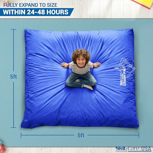 Kids Sensory Crash Pad 5x5 Feet High-Density Foam Gym Mat with Nylon Cover