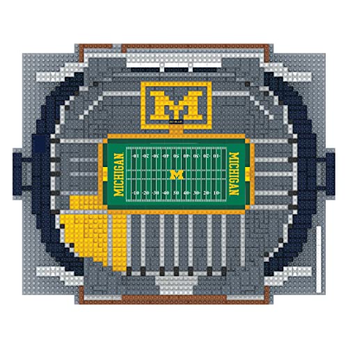 Michigan Wolverines NCAA 3D BRXLZ Football Stadium Puzzle - Team Fan Collectible