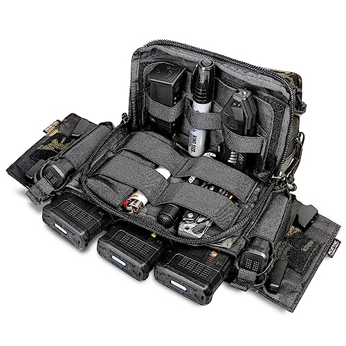 ACETAC Coyote Brown Tactical Chest Rig with Mag Pouches & Pistol Holders