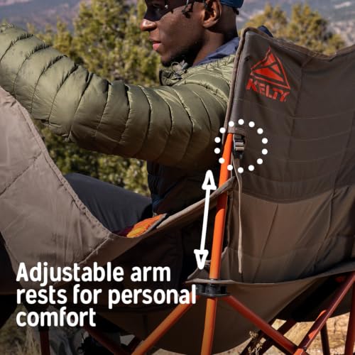 Kelty Beluga Low Loveseat Camping Chair with 2 Removable Blankets, Insulated Drink Holders, Foldable Storage