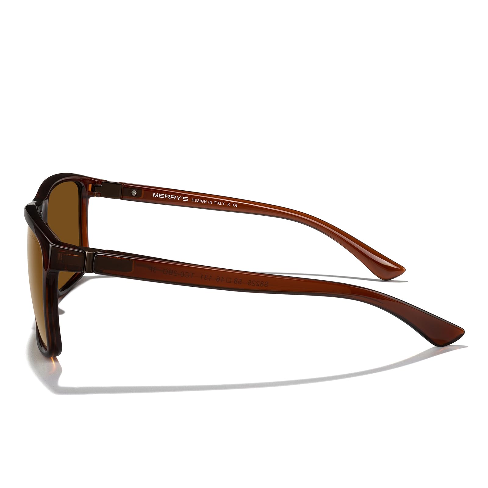 MERRY'S Rectangular Polarized Sports Sunglasses for Men Women Cycling Driving Fishing UV400 Protection S8225