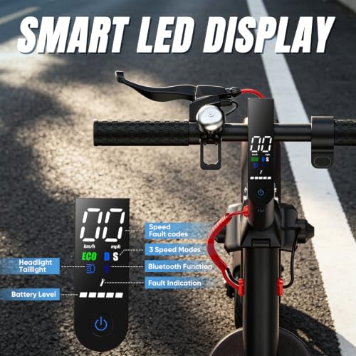 Phantomgogo Folding Electric Scooter for Adults - Black, 18.6 MPH, 15 Mile Range