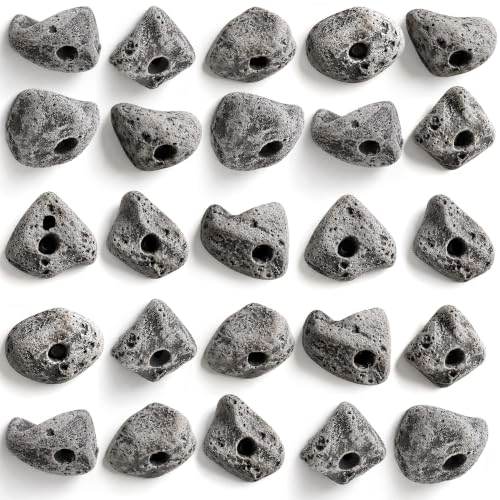 25 PCS Rock Climbing Holds - Natural Gray Indoor & Outdoor Climbing Wall Set - Bolt-On US-Made