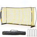 Garvee 12x6FT Yellow Soccer Goal with Foam Padded Posts, Heavy Duty Steel Frame, Portable Outdoor Training