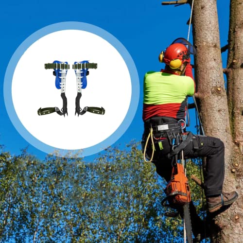 Tree Climbing Spikes Set - Adjustable Stainless Steel Climbing Gear with Non-Slip Pedals - Plastic Variation