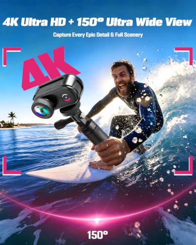 JIALAIWOWO Black 4K Mini Body Camera Wearable POV Thumb Action Camera