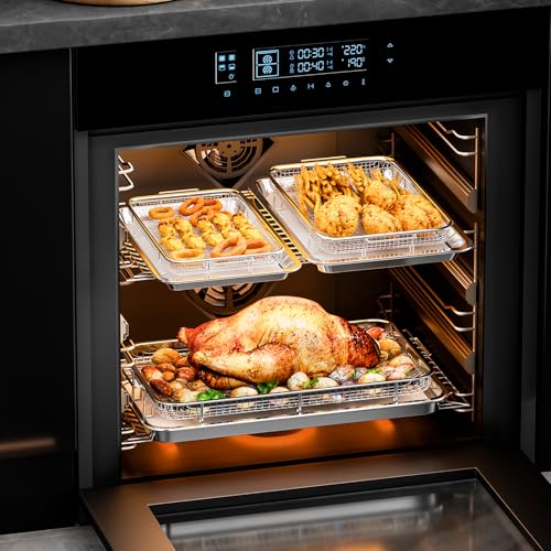 THORSES 3-Piece Oven Air Fryer Basket Set XL, L, M - Stainless Steel