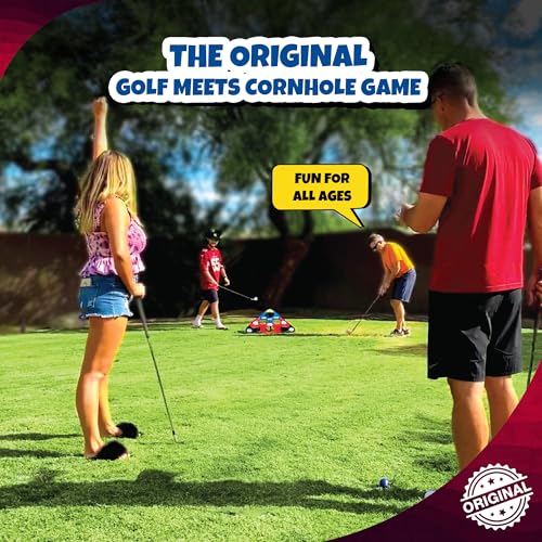Chip N' Hole Starter Set - 1 Target Cornhole Golf Game for All Ages