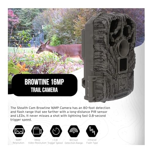 2-Pack Stealth Cam Browtine 16MP Trail Camera Bundle with SD Cards & Card Reader