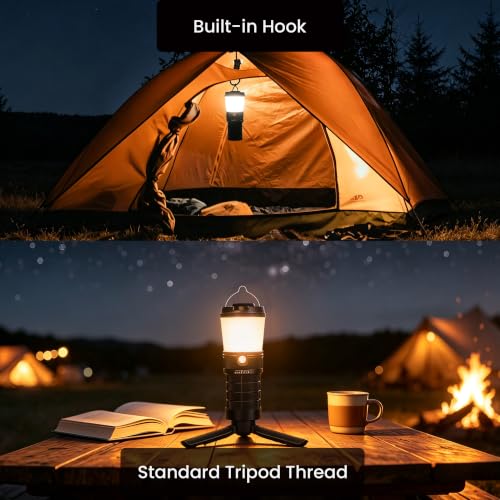 Sofirn Rechargeable Camping Lantern with Dimmable 2700K-5000K, 90 CRI, IPX7 Waterproof, 800 Lumens